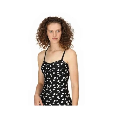 Image of Regatta Women&#039;s Aceana Tankini Ii Top, Black/Whplkapr, 34 (EU)