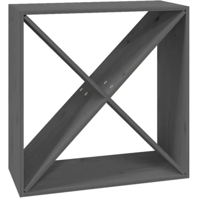 Image of vidaXL Wine Cabinet Grey 62x25x62 cm Solid Wood Pine