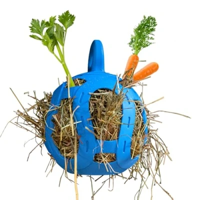 Image of Horsemen&#039;s Pride Jolly Hay Ball Stall Toy for Horses, Blue