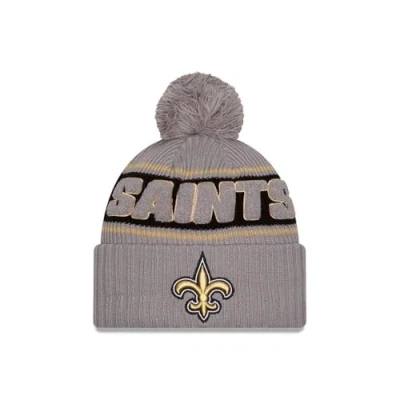Image of New Era Orleans Saints NFL 2024 Sideline Sport Knit Grey Bobble Hat