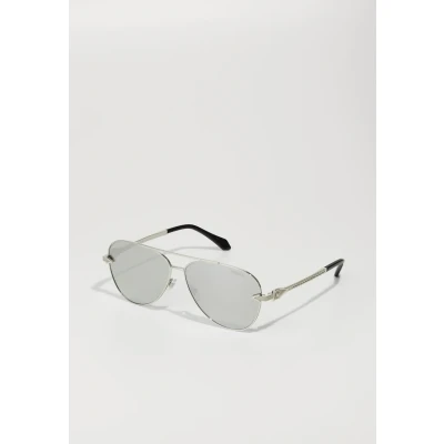 Image of Versace Man VE2283 10006G Sunglasses Metal Silver Grey Pilot Mirrored