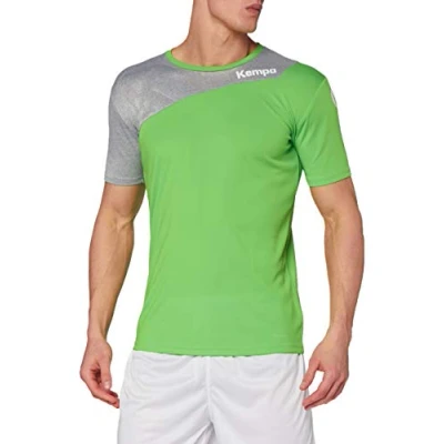 Image of Kempa Kemri Men Core 2.0 Jersey Men&#039;s Hope Green/Dark Grey Melan, Small