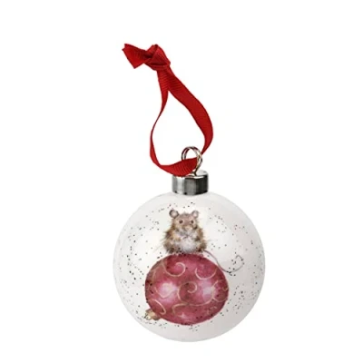 Image of Wrendale Designs &#039;Christmouse&#039; Mouse Ceramic Christmas Bauble