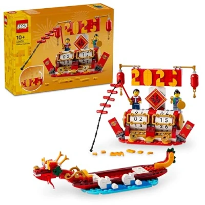 Image of LEGO 2in1 Festival Calendar Set, Lunar New Year Building Toy for 10 Plus Old Girls &amp; Boys, Inspires Imaginative Play, Kids&#039; Birthday Gift Idea 40678