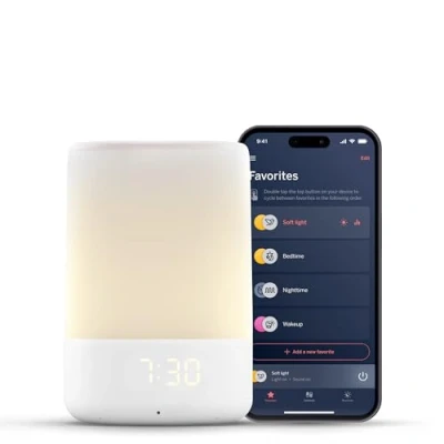 Image of Nanit Sound and Light Smart Baby Night Machine Audio Monitor Cry Detection Alert Feature OK to Wake Alarm Clock for Kids Temp &amp; Humidity Tracking Rechargeable Battery WiFi