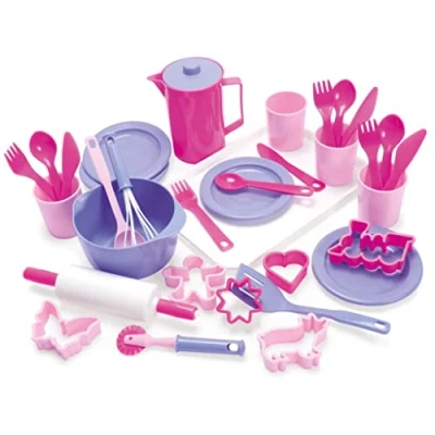 Image of Dantoy My Little Princess Serving Set, Tableware Set &amp; Accessories, 35 Pieces, Children from 2 Years, Toys, Baking Utensils, Play Kitchen, Role Play, Plastic, Produced in Denmark