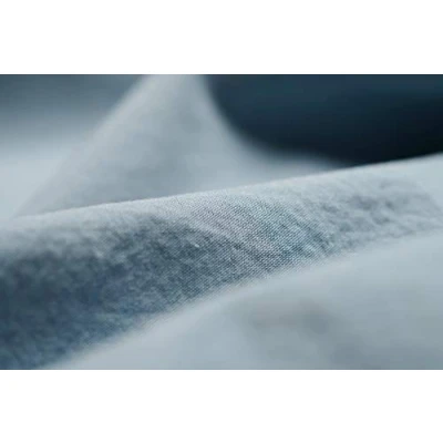 Image of L1NK STUDIO Flat sheet single bed 105 cm or 41&quot; inches (210X280 83&quot;X110&quot;) 100% cotton (Percale 200 threads) Plain dyed SKY