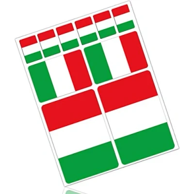 Image of Biomar Labs® 10 x Vinyl Stickers Set Decals Italy National Italian Flag Car Motorcycle Helmet D 14