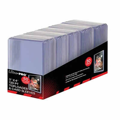 Image of Ultra Pro 3&quot; X 4&quot; Super Thick 130 pt Toploader with Card Sleeves (50 ct.)