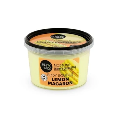 Image of Organic Shop Lemon Macaron body souffle. Modeling. &amp; Clementine, 250 ml