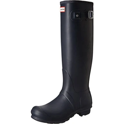 Image of Hunter Original Tall, Women&#039;s Rain Boots,Blue (Navy),4 UK