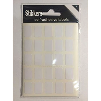Image of White Self Adhesive Sticky Labels (12mm x 18mm 175 Stickers)