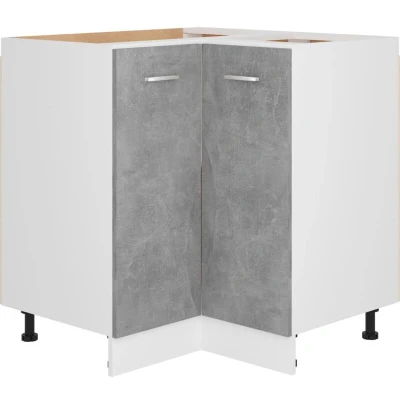 Image of vidaXL Corner Bottom Cabinet Lyon Concrete Grey 75.5x75.5x81.5 cm Engineered Wood