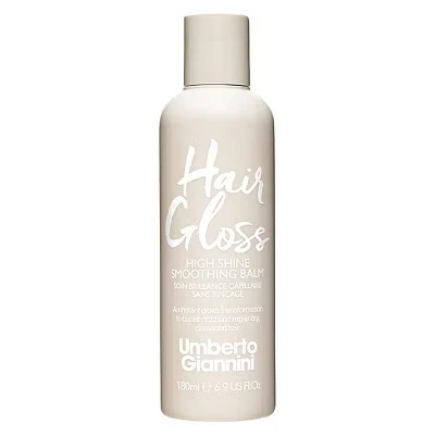 Image of Umberto Giannini Hair Gloss High Shine Smoothing Balm Leave In Conditioner 180ml, Glass Finish for Frizzy and Damaged Hair, Vegan, Cruelty Free, &amp; Sulphate Free