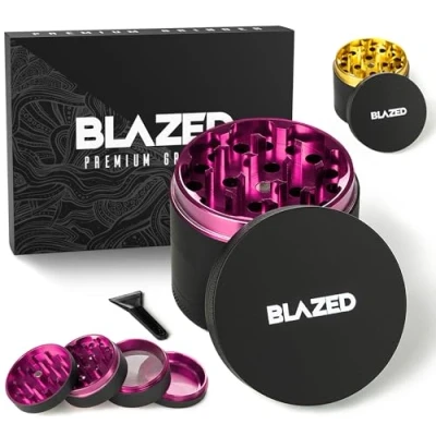 Image of Blazed Large Aluminium Herb Grinder (Pink)