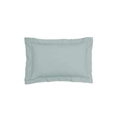 Image of Sleepdown Pillow cases 100% Pure Cotton Pack of Two Oxford Luxury Soft Cosy Cover Set Sage Green 48x74x5 cm
