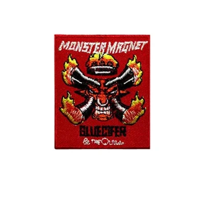 Image of Monster Magnet Patch Iron on T Shirt Embroidered Jacket Denim Jean Decorate Custom Handmade Gift Craft Enjoy Rocker