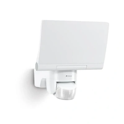 Image of Steinel LED Spotlight XLED Home 2 S White, Adjustable Floodlight, Exterior Light, 13.7 W, 180 Motion Sensor for Garden, Patio Garage or Warehouse , 19.4 x 18 16.1 cm
