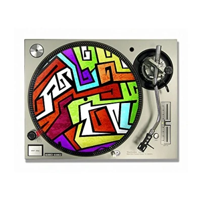 Image of 80&#039;s Graffiti DJ Turntable Slipmats/slipmat/slip mats 12&quot; or 7&quot; (12&quot;)