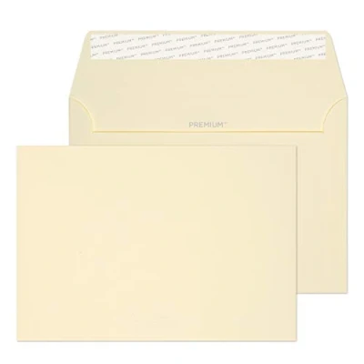 Image of Blake Business C6 114 x 162 mm 120 gsm Peel &amp; Seal Wallet Envelopes (64155) Cream Wove Pack of 50