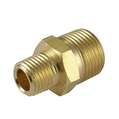 Image of 1/2&#039;&#039; to 1/4&#039;&#039; Brass Nipple Air line Fitting Compressor