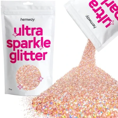 Image of Glitter Rose Gold Holographic Ultra Sparkle Sequins Nail Face Festival Christmas Halloween Makeup Fine 100g / 3.5oz