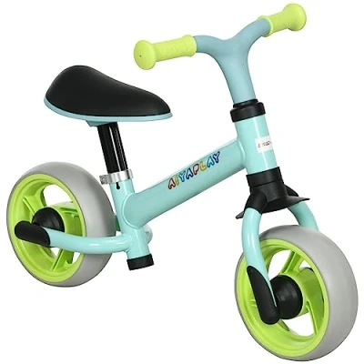 Image of AIYAPLAY 8&quot; Baby Balance Bike with Adjustable Seat, Lightweight Training for Children EVA Wheels, Easy Installation, No Pedals, Ages 18 48 Months Green