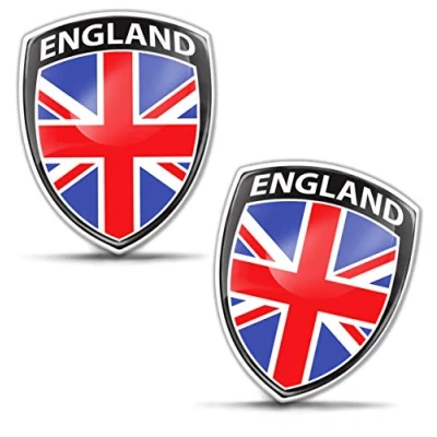 Image of Biomar Labs® 2 x 3D Domed Silicone Badge Stickers Decal Emblem Car Motorcycle Helmet UK GB Union Jack United Kingdom Great Britain British National Flag F 150