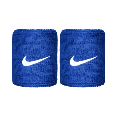 Image of NIKE WRISTBAND SWOOSH ROYAL/WHITE