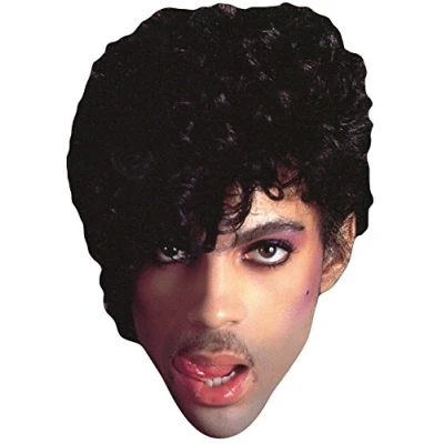 Image of FoxyPrinting PRINCE TONGUE JB Music Star Fancy Dress Cardboard Celebrity Party Face Mask
