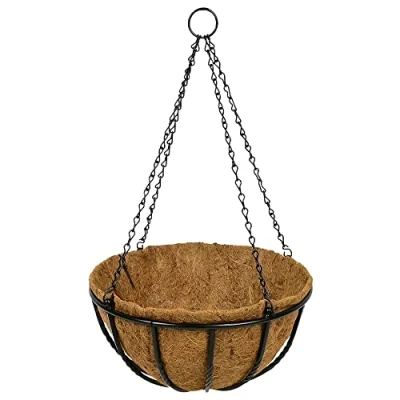 Image of Primrose Garden Outdoor Hanging Basket Forge Patio Planter 40cm