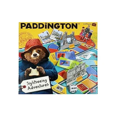 Image of University Games Paddington Bear Movie Board Game Sightseeing Adventures for 6 year olds plus,Brown