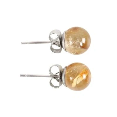 Image of Citrine Gemstone Earrings Yellow Crystal Drop, Semi Precious Stone Jewellery November Birthstone Dangle Natural Accessories