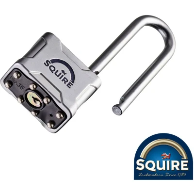 Image of Henry Squire Long Shackle Diecast Body Padlock with Boron Shackle, 44 mm (Length)