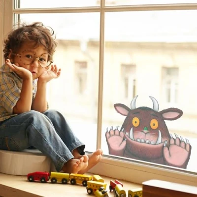 Image of Stickerscape Gruffalo Window Sticker (Gruffalo Sticker) and Friends Stickers, Child’s Bedroom Decor Easy to Apply, Cleanly Removable