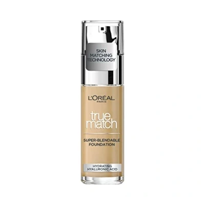 Image of L&#039;Oreal Paris Liquid Foundation, Super Blendable Skincare, Infused with Hyaluronic Acid, True Match, 4N, 30 ml