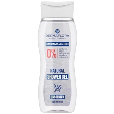 Image of Dermaflora Sensitive with MSM Shower Gel 250ml Fragrance Free, Gentle Body Wash for Allergy Prone and Skin Hydrating &amp; Anti Inflammatory Formula