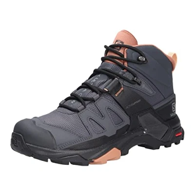 Image of SALOMON Women&#039;s X Ultra 4 Sneaker, Ebony/Mocha Mousse/Almond Cream, 6.5 UK