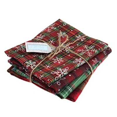 Image of Trimits Tartan Craft Fabric Fat Quarter Bundle, Printed Green, 54 x 45cm
