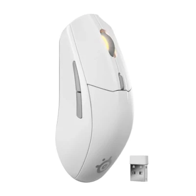 Image of SteelSeries Rival 3 Wireless Gen 2 Gaming Mouse 2.4GHz and Bluetooth 18000 DPI TrueMove Air Optical Sensor 60 Million Click Durability Light Weight 100% PTFE Feet White