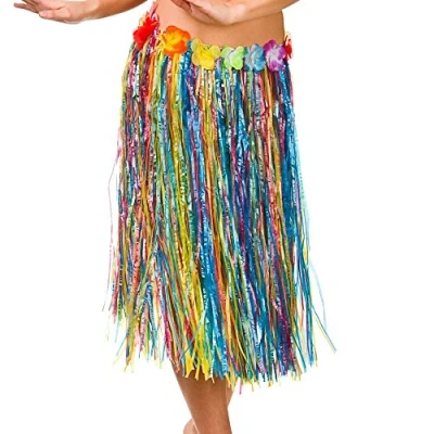 Image of Adult Multicolour Hawaiian Hula Skirt One Size