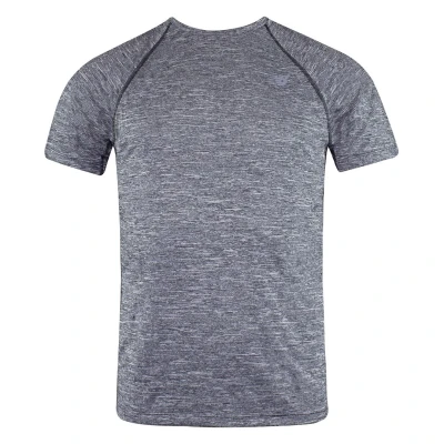 Image of New Balance Short Sleeve Grey Crew Neck Mens Tenacity T Shirt MT81095 HC Size Large