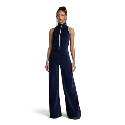 Image of G STAR RAW Women&#039;s Velvet Jumpsuit , Blue (warm sartho D23519 D428 C423), L