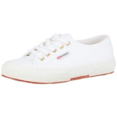 Image of Superga Unisex Cotu Classic Trainers Trainers, White Gold, 14.5 UK