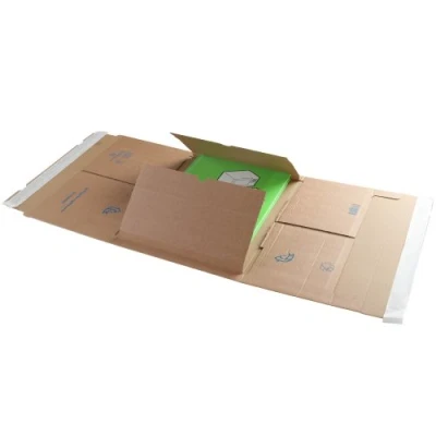 Image of Blake Purely Packaging 455 x 320 20 100 mm Postal Wraps Plastic Free Peel &amp; Seal Tamper Evident (PPW68) Brown Kraft Pack of 25
