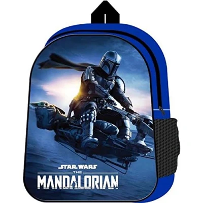 Image of TDL Star Wars The Mandalorian Backpack School Bag For Kids Travel