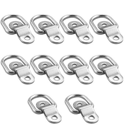 Image of TooTaci 10pcs 1/4&quot; D Ring Tie Down Anchor Heavy Duty, 304 Stainless Steel Lashing 1200bls Breaking Strength,Trailers Bracket Surface Mount Loads for Securing Cargo,Boats,Trucks,Campers
