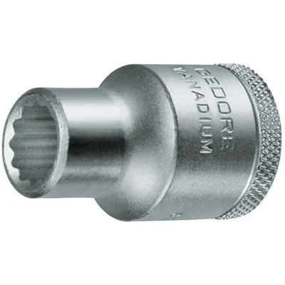Image of GEDORE Socket, 1/2&quot; 12.5 mm drive, Bi hex, 30 AF, Tool, D 19 30, Chrome plated steel