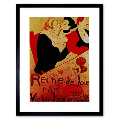 Image of Wee Blue Coo Toulouse Lautrec Ad Entertainment 1892 Framed Art Print Picture F12X1182