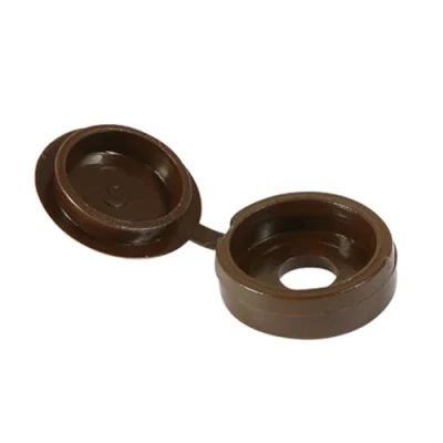 Image of Timco Hinged Screw Caps Large Brown (Size to fit 5.0 6.0 50 Pieces)